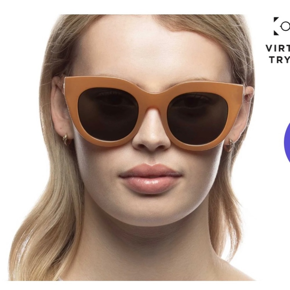 Le Specs air heart caramel sunglasses